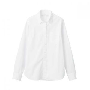 WOMEN COTTON COTTON WASHED BROAD WHITE SHIRT